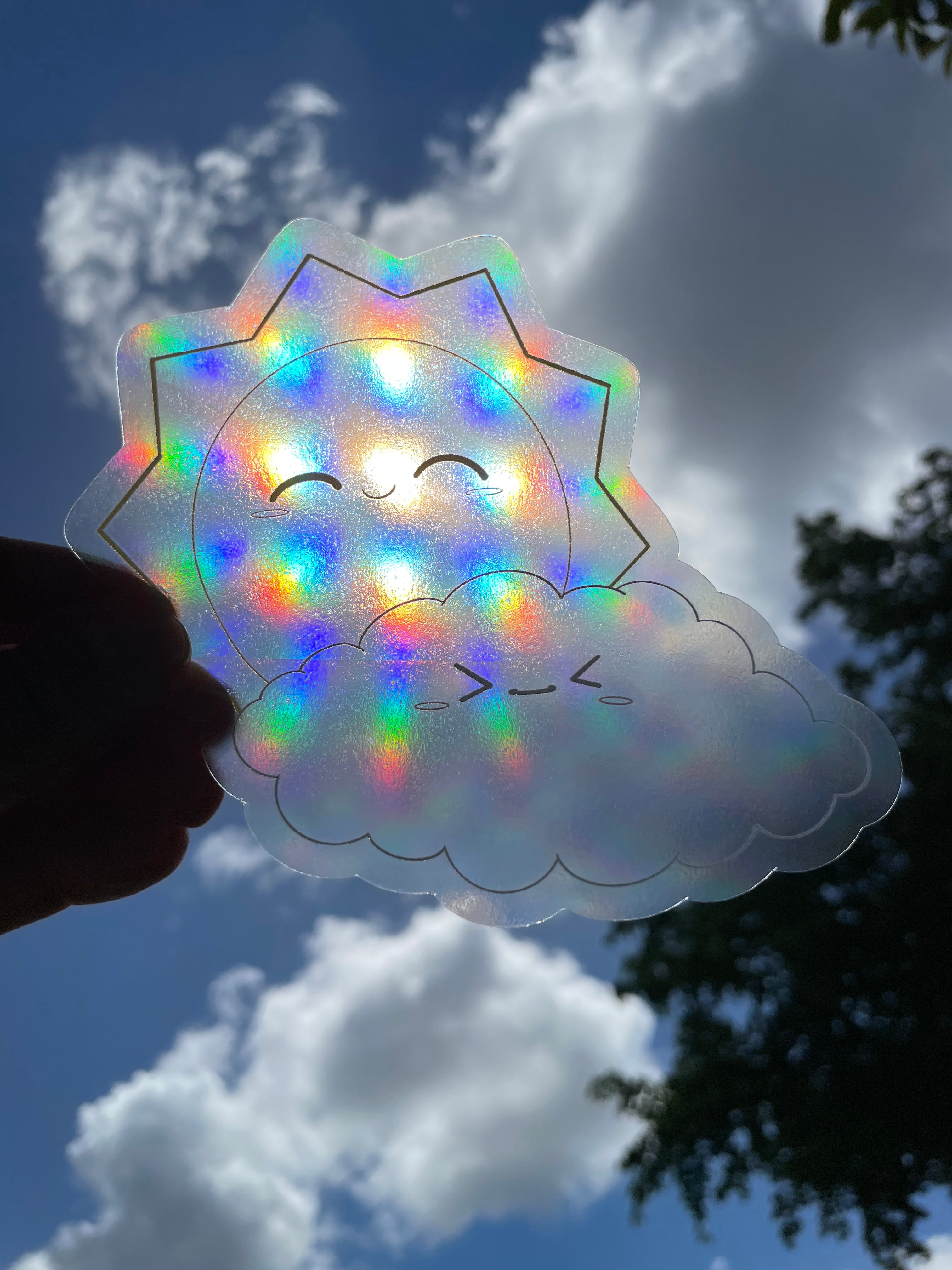 Sun and Raincloud Suncatcher